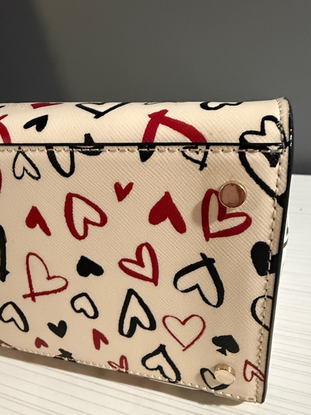 Kate Spade New York Staci Medium Satchel scribble hearts w/matching wallet $520 - Picture 7 of 12